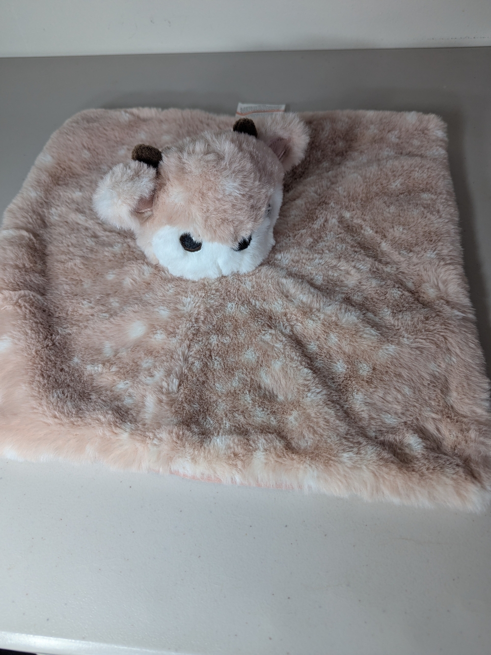 UGG Baby Pink Plush Deer Lovey Security Blanket 14" Soft Baby Blanket